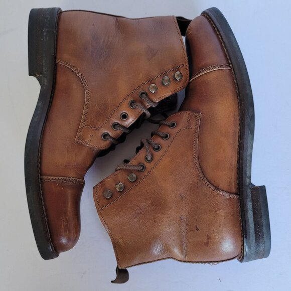 Coach Women's Leather Cap Toe Lace-Up Combat Ankle Boots. Size 5.5M - Picture 7 of 14